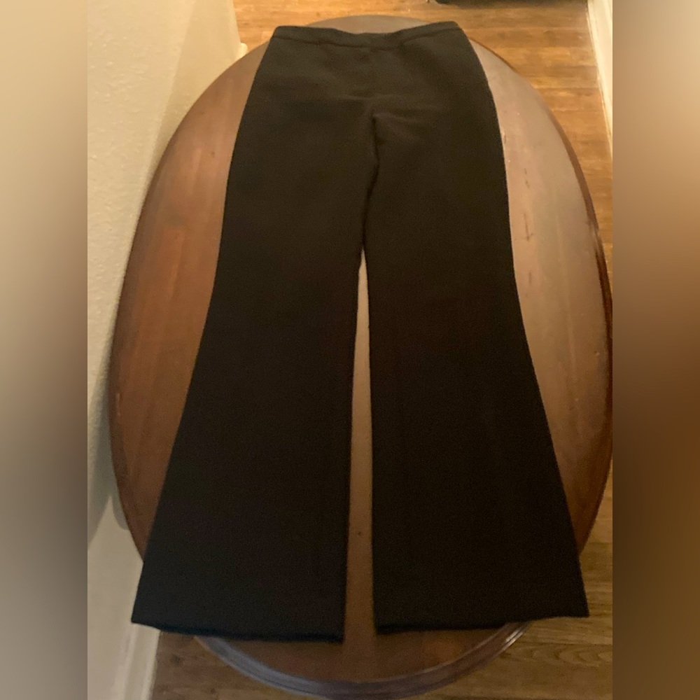 Vintage 100% Polyester high waisted slacks pants Trousers Black SILKY SHELL Sz 2